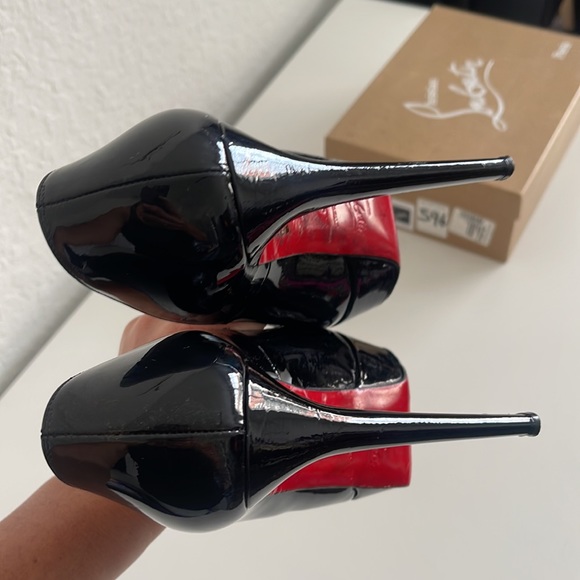 Christian Louboutin Bianca Black Patent  Leather 140 Pumps Size 39/9 - Picture 3 of 9